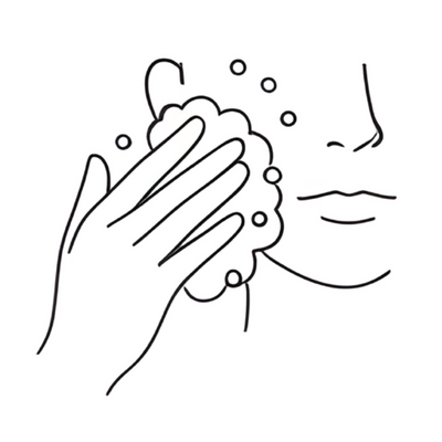 Massage a small amount of Derma Glow Facewash onto your skin in circular motions